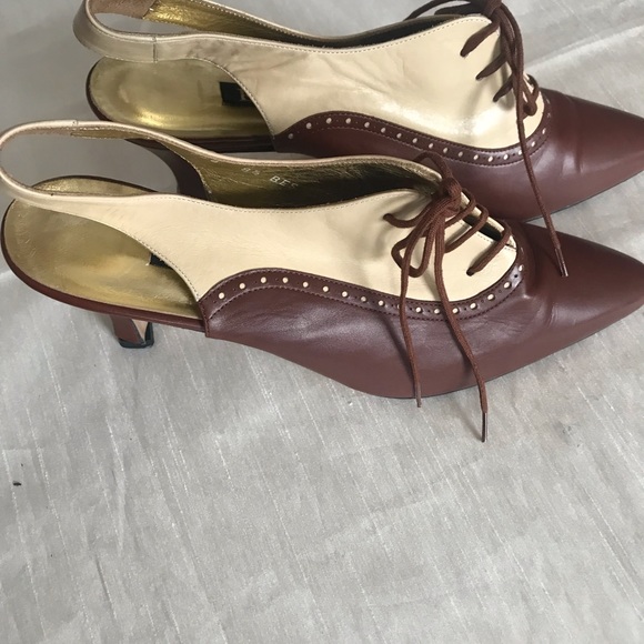 Escada Vintage Oxford Heels sz 8.5 - Picture 9 of 13